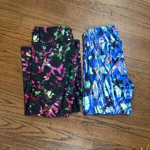 Fabletics Colorful Patterned Leggings Set